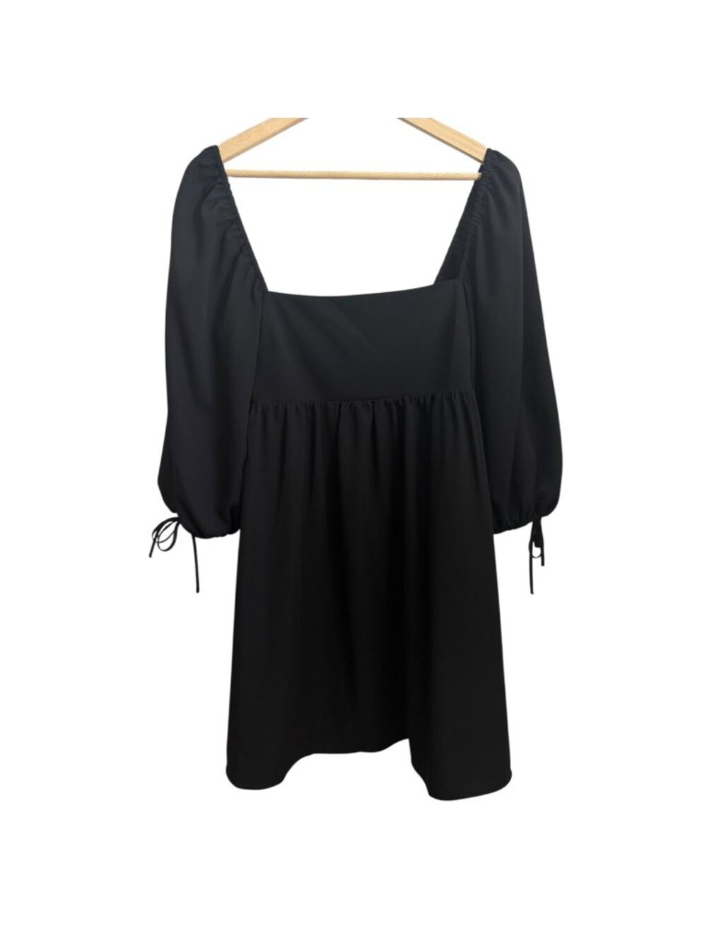 Amanda Uprichard Babydoll‎ Puff Sleeve Dress Black S Nap Cottagecore Romantic